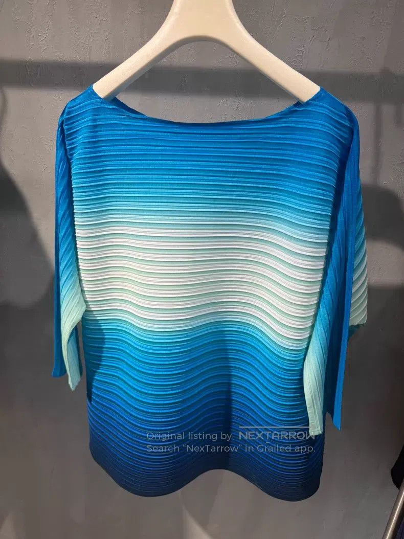 Issey Miyake Issey Miyake Color-Blocked Long Sleeve Top Size M / US 6-8 / IT 42-44 - 2 Thumbnail