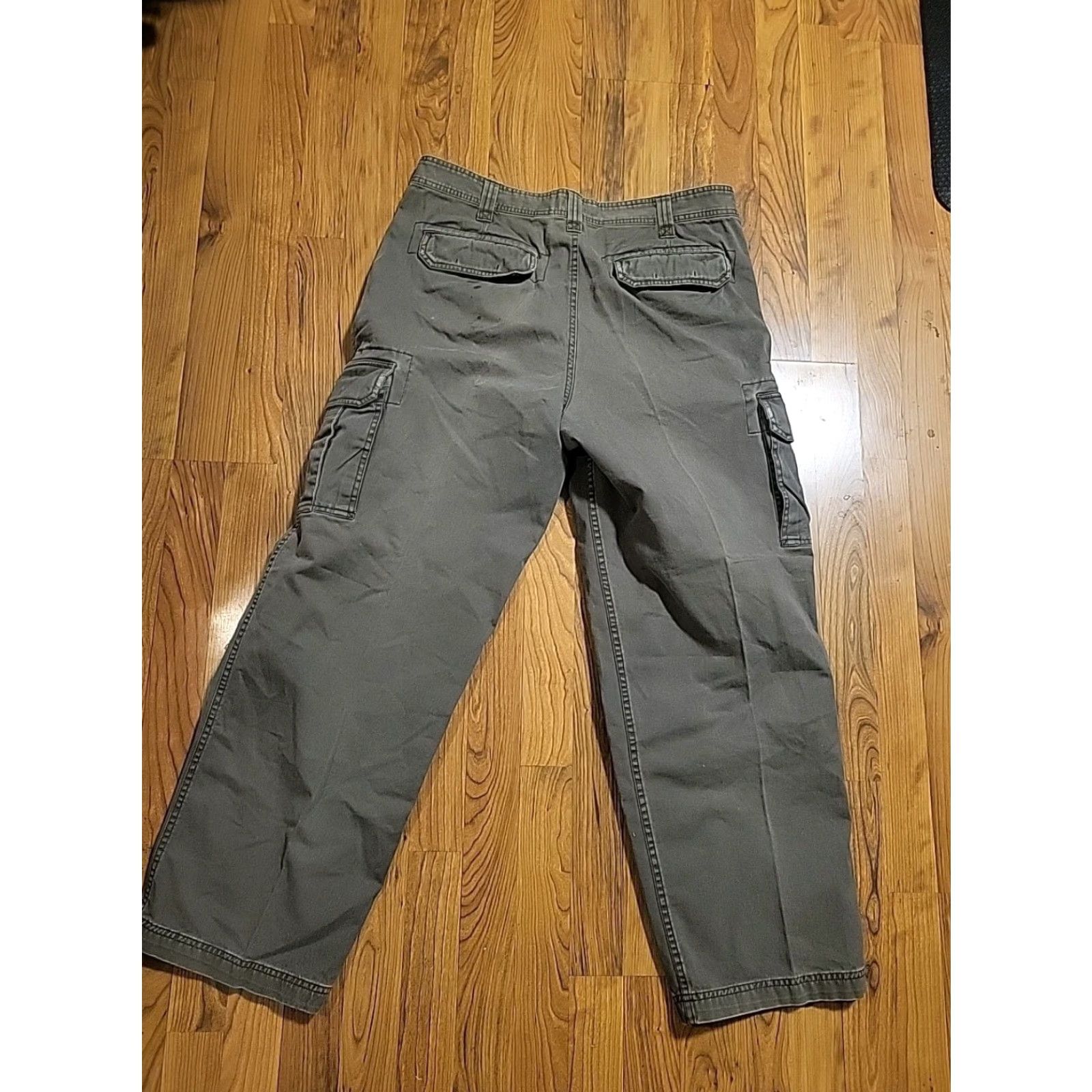 Old Navy VINTAGE Old Navy Cargo Pants Olive Green 38" X 32" Cotton 6 Pockets 1990s Mens Size US 38 / EU 54 - 5 Thumbnail