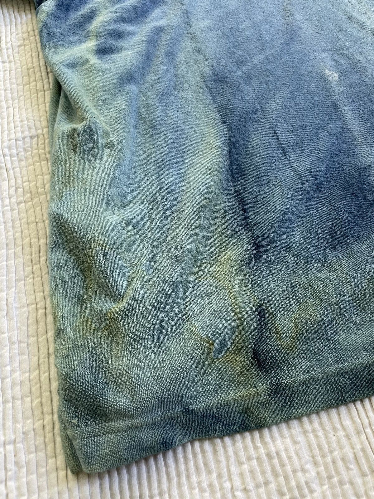 Indigo Indigo Schloppy Dyed Sun Faded Terry Cloth Polo Size US L / EU 52-54 / 3 - 13 Thumbnail