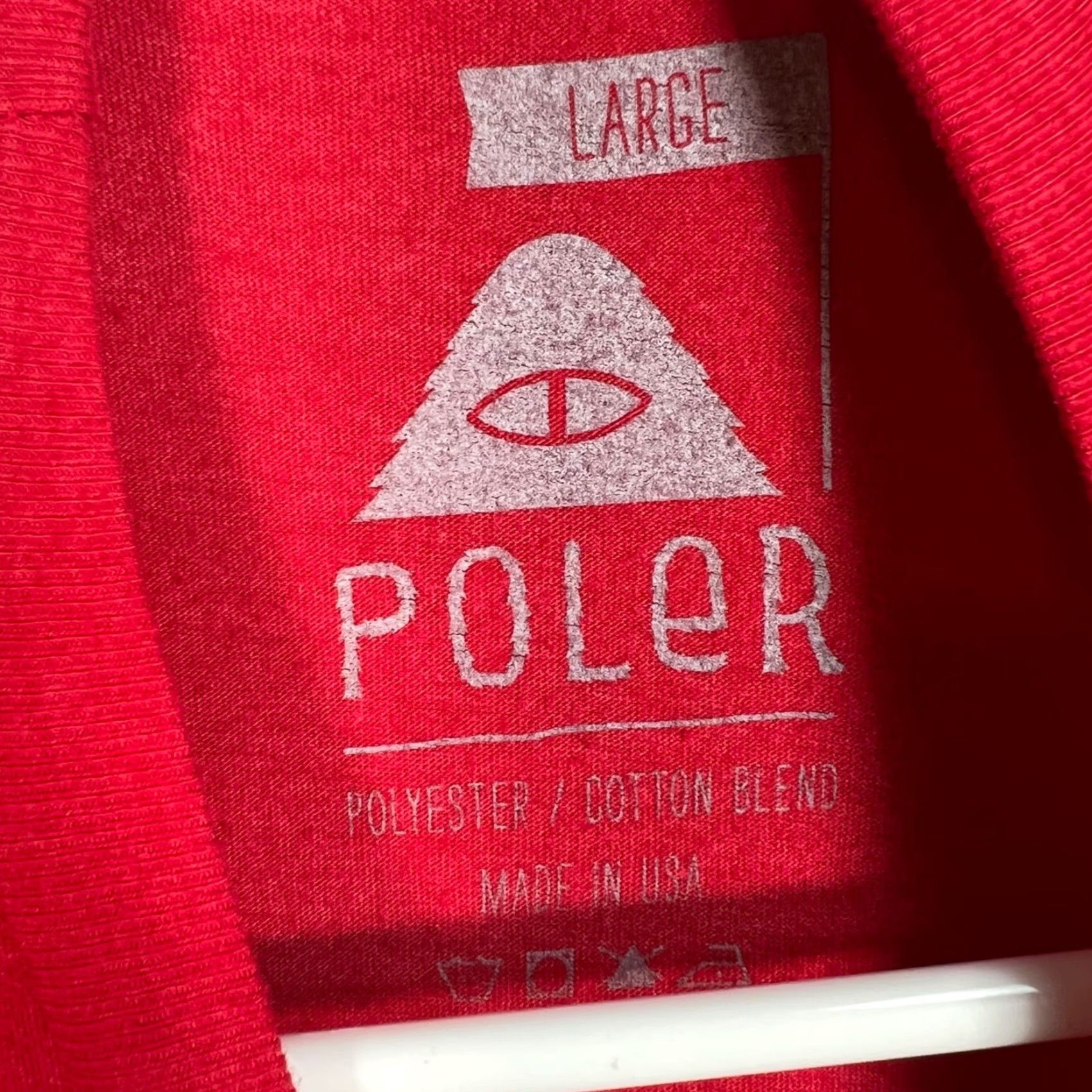 Poler VINTAGE Poler Skate Co Red T-Shirt Adult Large Graphic Crew Neck Short Sleeve Mens Size US L / EU 52-54 / 3 - 3 Thumbnail