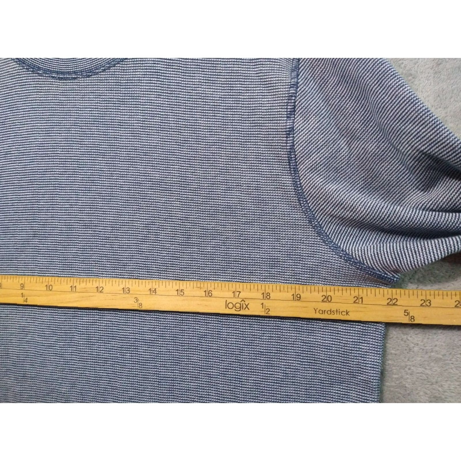 Bonobos Bonobos Shirt Men Medium Blue Striped Thermal Long Sleeve Crew Neck Waffle Knit Size US M / EU 48-50 / 2 - 4 Thumbnail