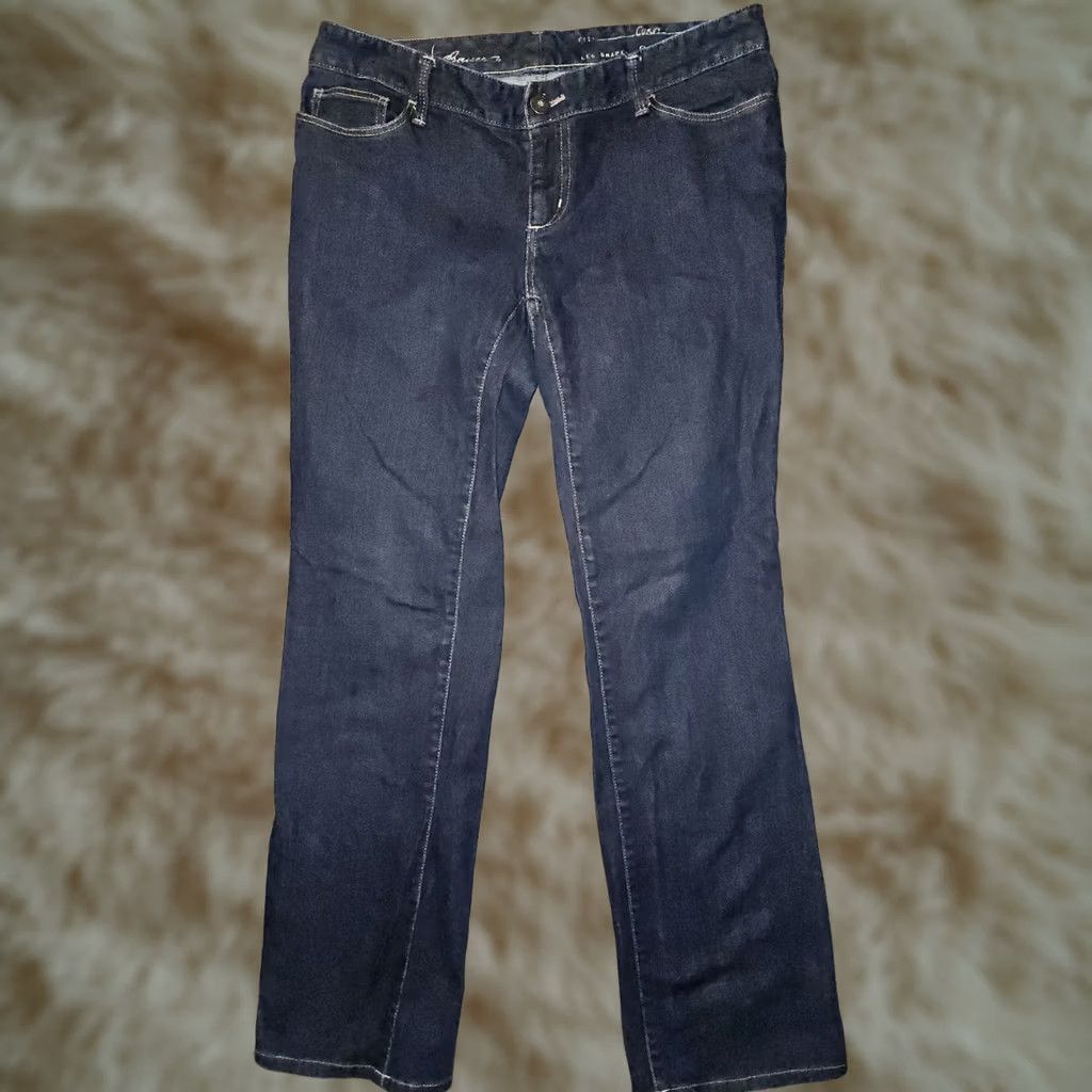 Eddie Bauer Eddie Bauer Jeans Curvy Slim Straight Women 12L Blue Low Rise Denim Inseam 30 City Nature Include Pockets Stretch Stylish Comfort Size 34" / US 12 / IT 48 - 1 Thumbnail