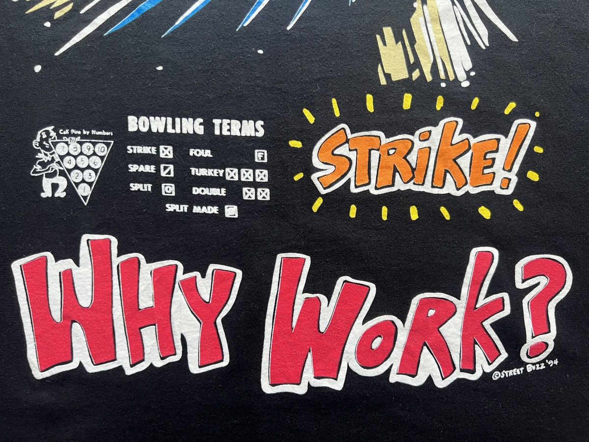 Designer × Vintage Why Work ? : Bowling Strike Made In Usa Size US L / EU 52-54 / 3 - 5 Thumbnail