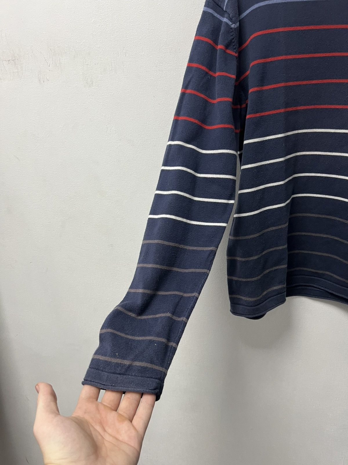 Yves Saint Laurent Vintage YSL Yves Saint Laurent Stripped Sweatshirt Size US M / EU 48-50 / 2 - 3 Thumbnail