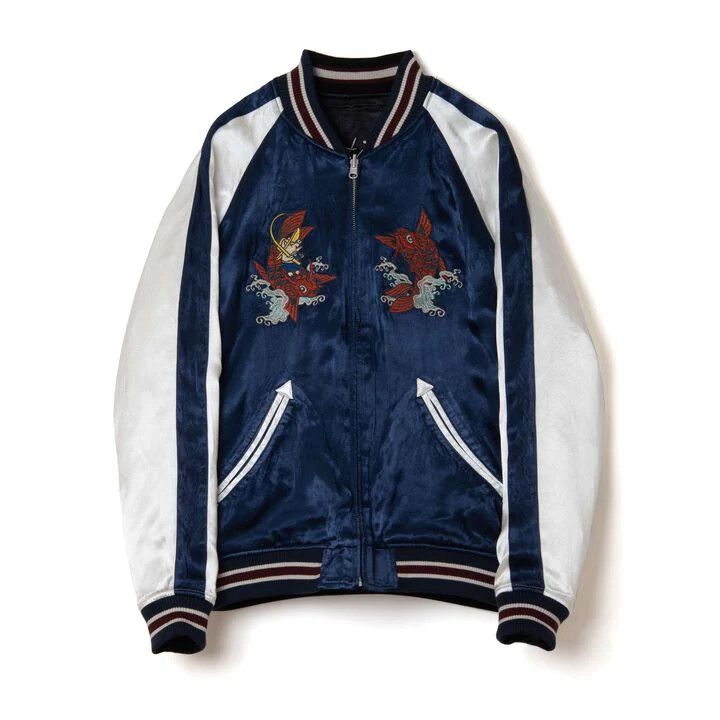 Studio D'Artisan Studio D'artisan-Men's Satin Sukajan Reversible Woven Jacket Size US M / EU 48-50 / 2 - 3 Thumbnail