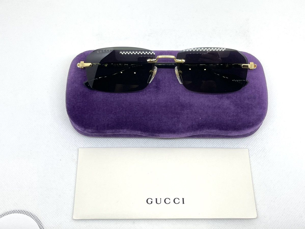 Vintage Gucci sunglasses GG1221S 001 56 Made in Japan New Collection Size ONE SIZE - 9 Thumbnail