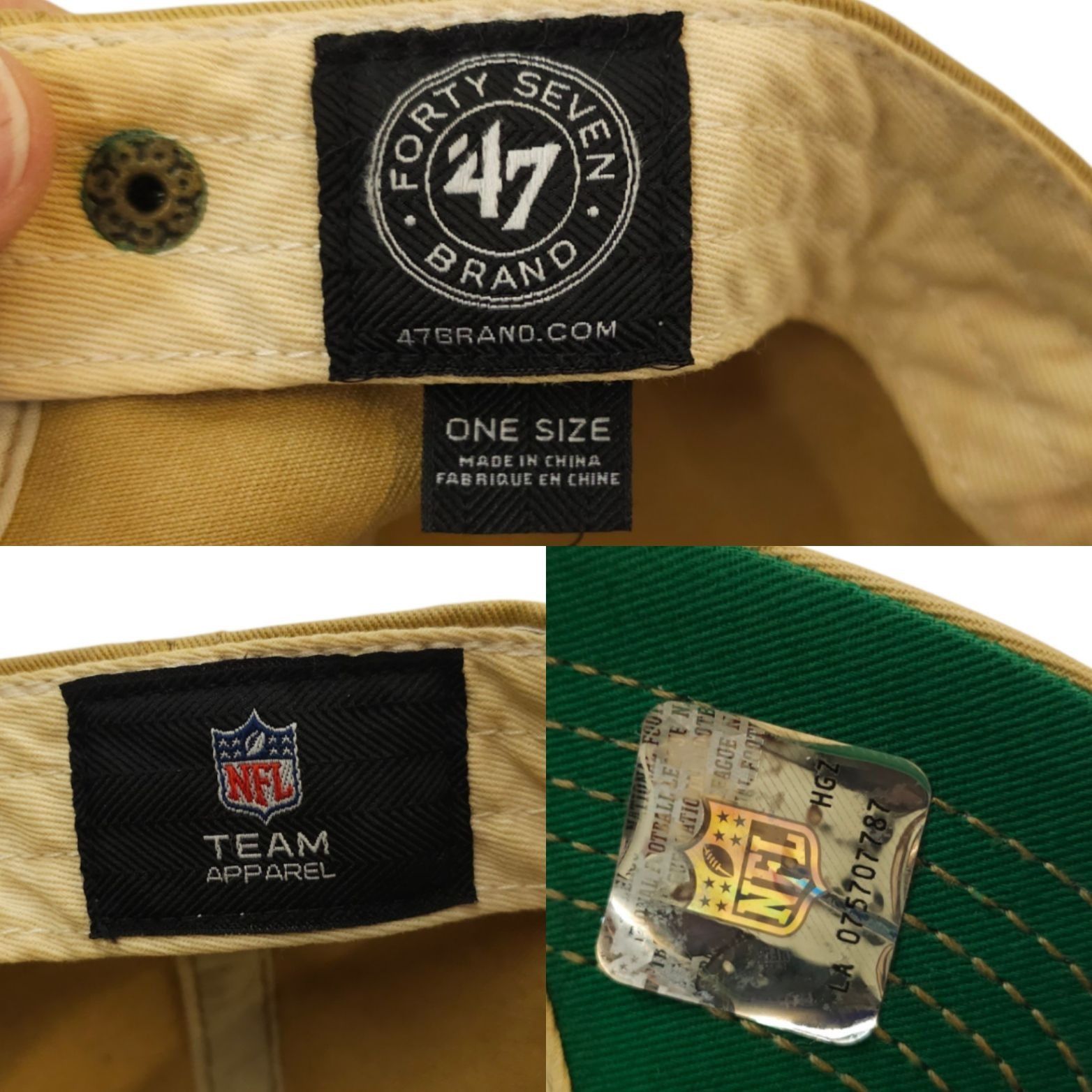 47 Brand 47 Brand Green Bay Packers OSFM Hat NFL Team Apparel Size ONE SIZE - 7 Thumbnail