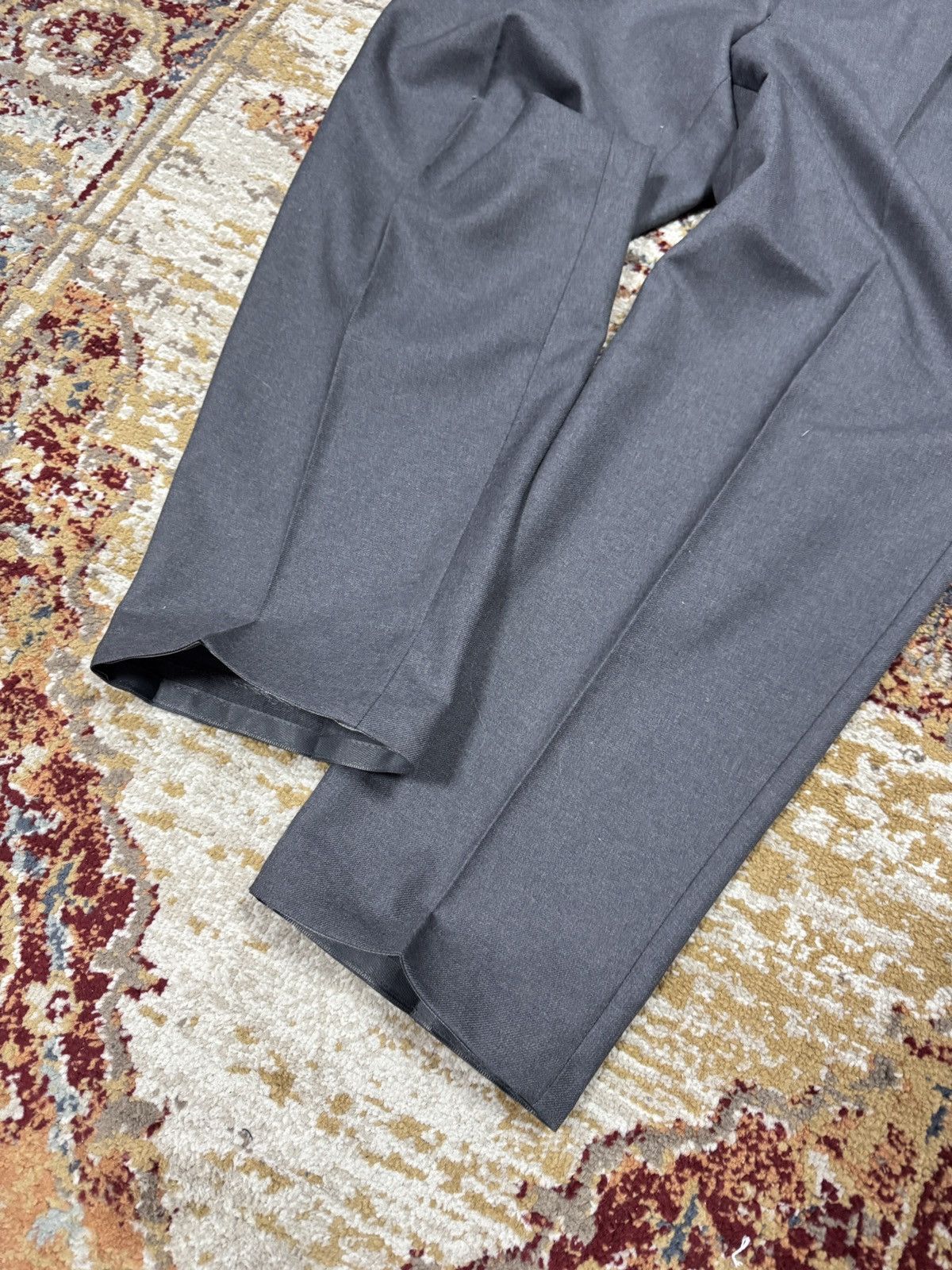Vintage 1980s Wool Suit Pants Baggy Trousers Blend Balenciaga Rick Size US 36 / EU 52 - 2 Thumbnail