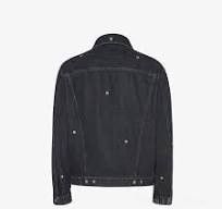 Fendi o1B3y1r0526 Jeans Jacket in Black Size US M / EU 48-50 / 2 - 2 Thumbnail