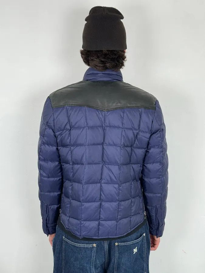 Balmain 2010s Balmain Blue Leather Shoulder Patch Puffer Jacket Size US M / EU 48-50 / 2 - 3 Thumbnail