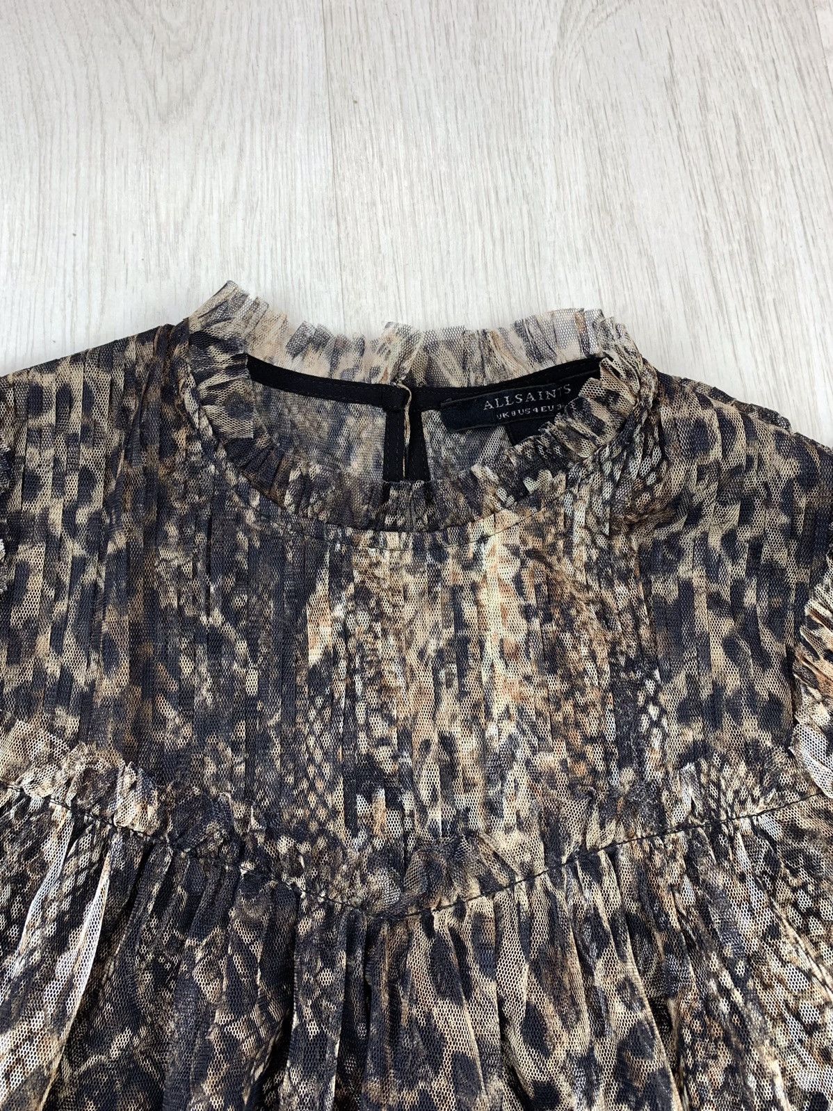 Allsaints Allsaints Perry Noche Animal Print Womens Top Size UK8 US4 Size S / US 4 / IT 40 - 5 Thumbnail