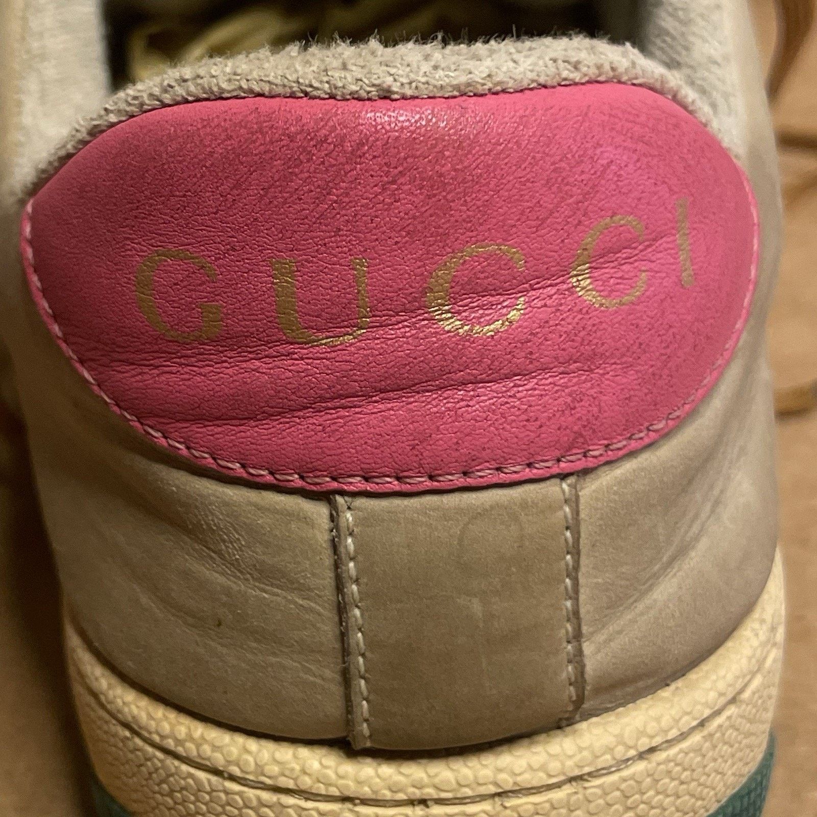 Gucci Gucci Sneakers Screener Distressed Leather Monogram Canvas Size US 8.5 / IT 38.5 - 16 Thumbnail