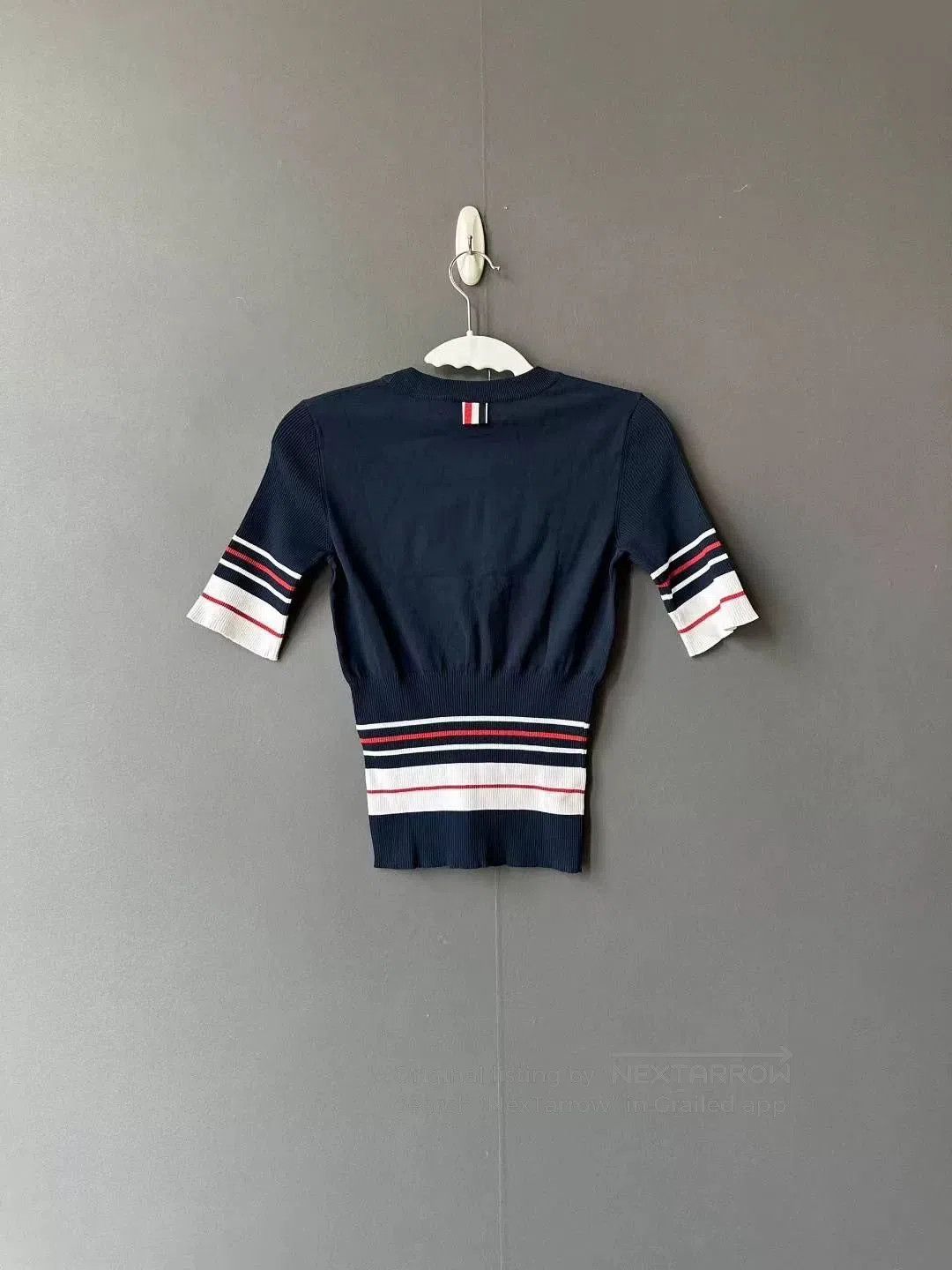 Thom Browne thom browne navy striped knit short sleeve. Size US S / EU 44-46 / 1 - 2 Thumbnail