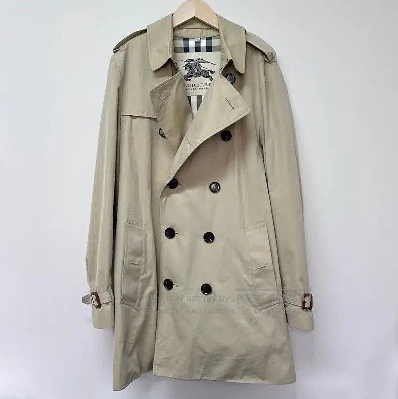 Burberry Burberry Classic Khaki Cotton Trench Coat. Size L / US 10 / IT 46 - 1 Thumbnail