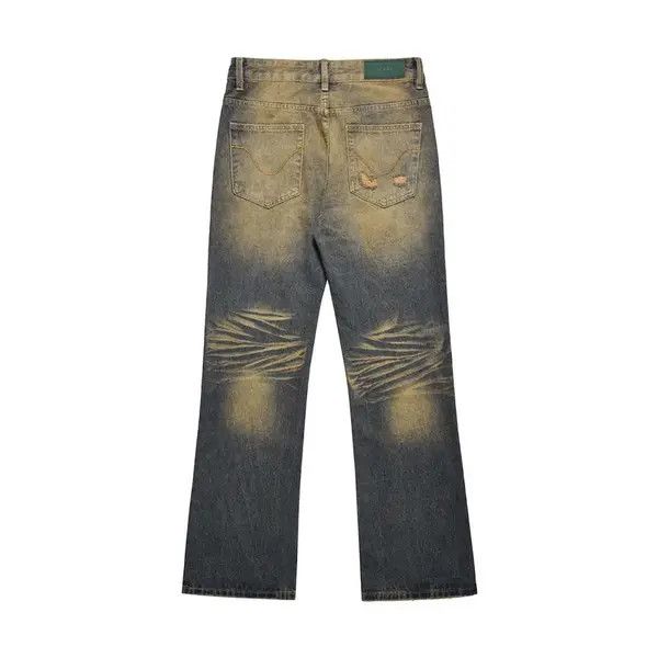 VIBE distressed dirty washed flared grunge jeans Size US 32 / EU 48 - 4 Thumbnail