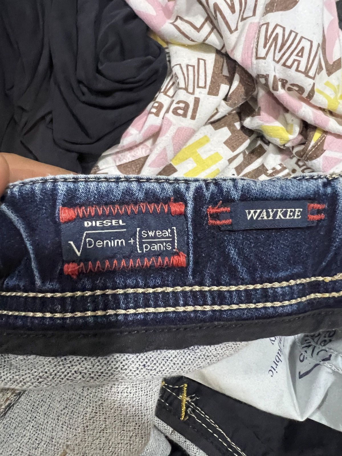 Diesel 🔥Diesel Waykee Distressed Denim Sweatpant Jogger Size US 34 / EU 50 - 13 Thumbnail