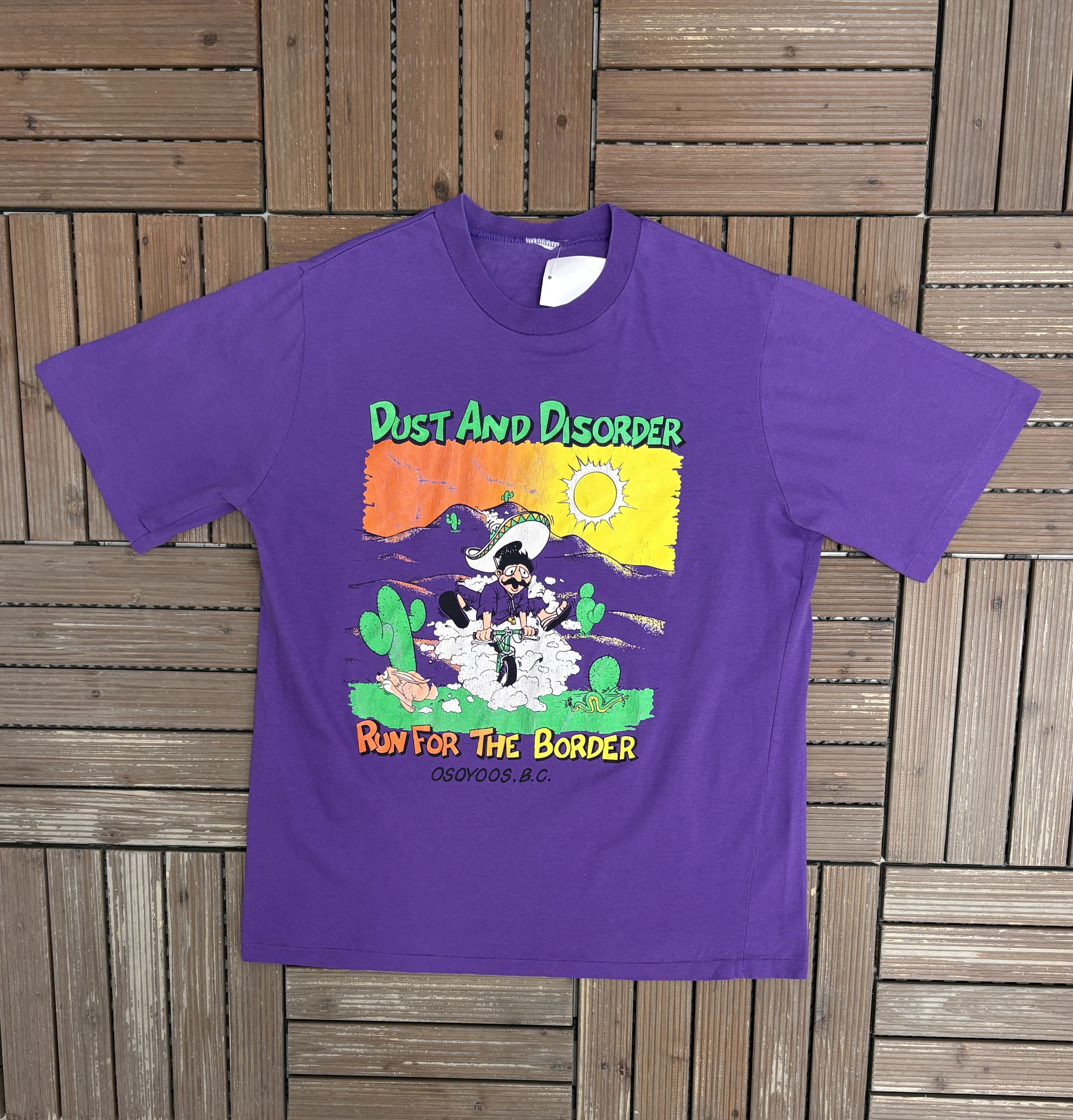 Vintage Run For The Border Osoyoos, BC Vintage Purple Tee Size US L / EU 52-54 / 3 - 1 Thumbnail