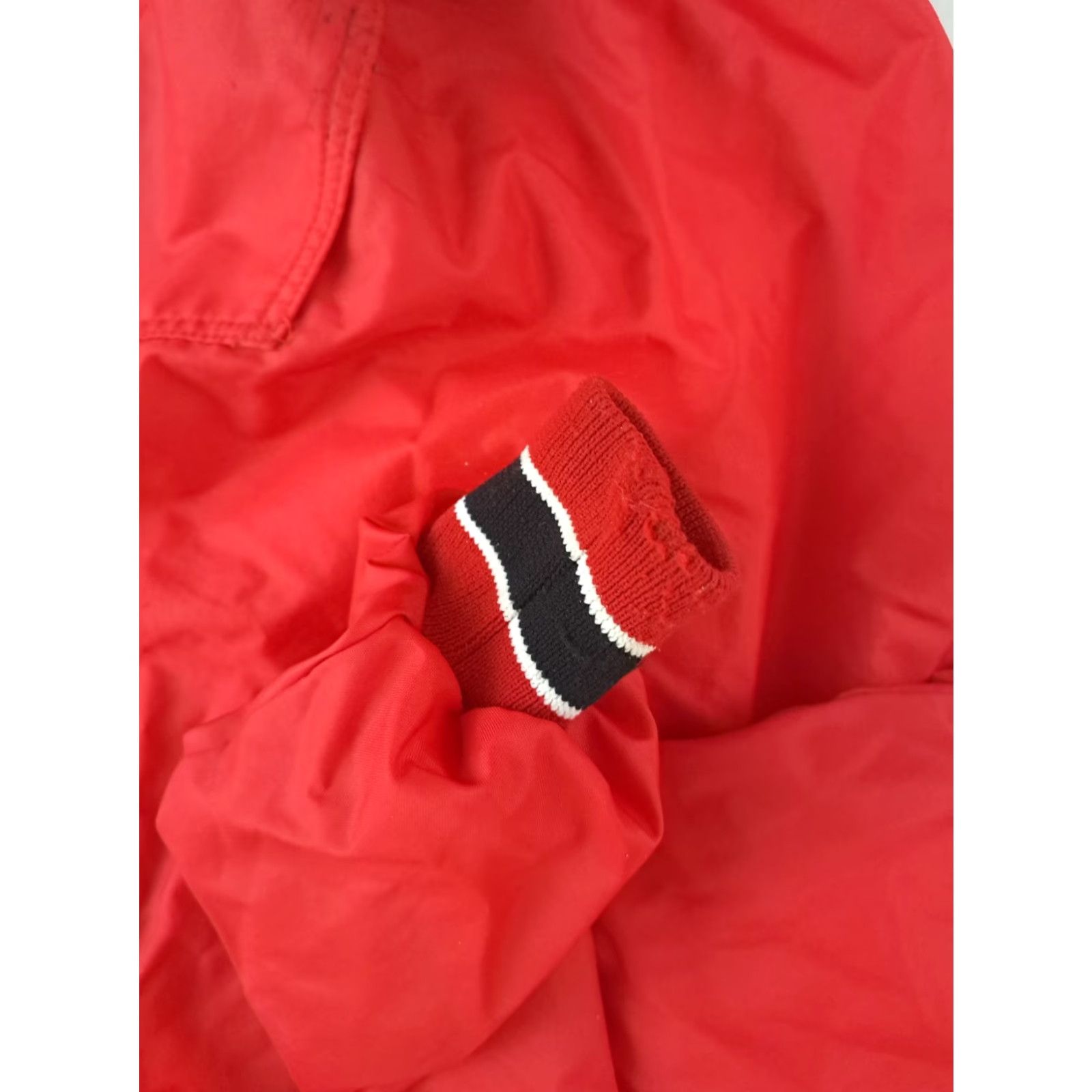 Red Wing VINTAGE DeLong Detroit Red Wings 1/4 Zip Pullover Lined Bomber Jacket USA Mens LG Red Size US L / EU 52-54 / 3 - 6 Thumbnail