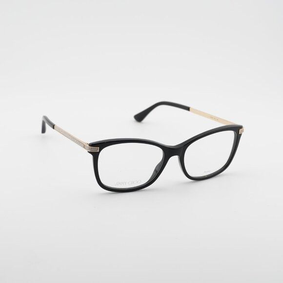 Jimmy Choo Jimmy Choo JC269 0807 00 Eyeglasses Black 54mm Square Frame Size ONE SIZE - 4 Thumbnail