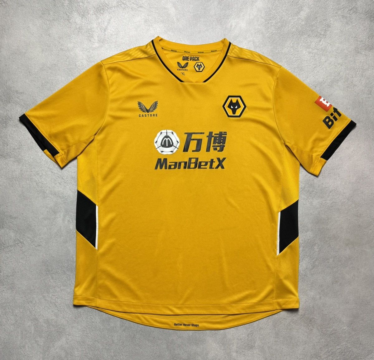 Castore Wolverhampton Wanderers 2021 2022 Home Shirt Jersey Castore Size US XXL / EU 58 / 5 - 1 Thumbnail