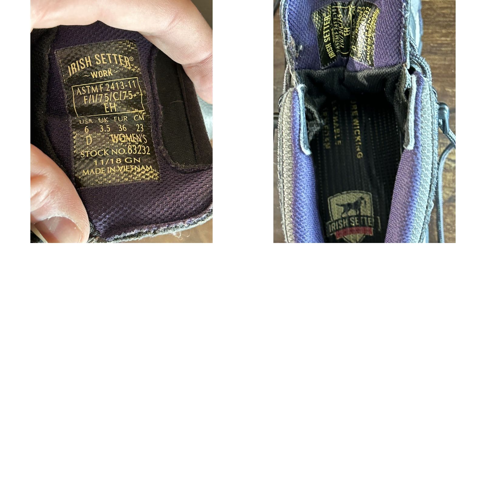 Vintage **Purple Red Wing Irish Setter Women Rockford Hiker Boots Size 6** User: **Red Wing Irish Setter Women Rockford Hiker Boots Size 6** Purple Size US 6 / IT 36 - 8 Thumbnail