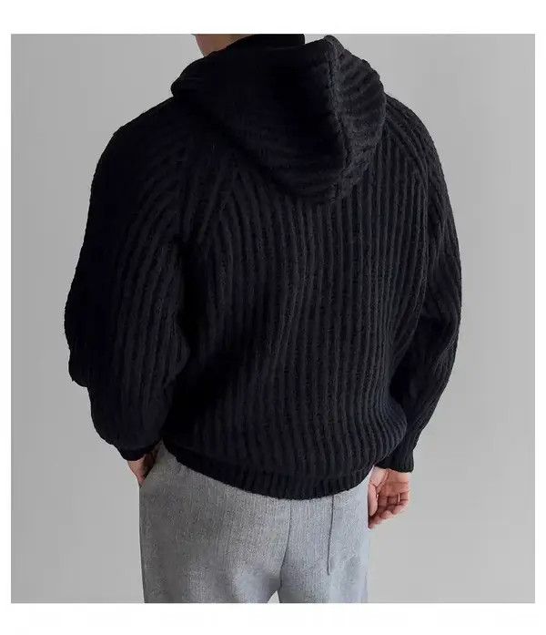 VIBE Knit Thick Sweater Vintage XL Hooded Jacket Coat Size US XL / EU 56 / 4 - 7 Thumbnail
