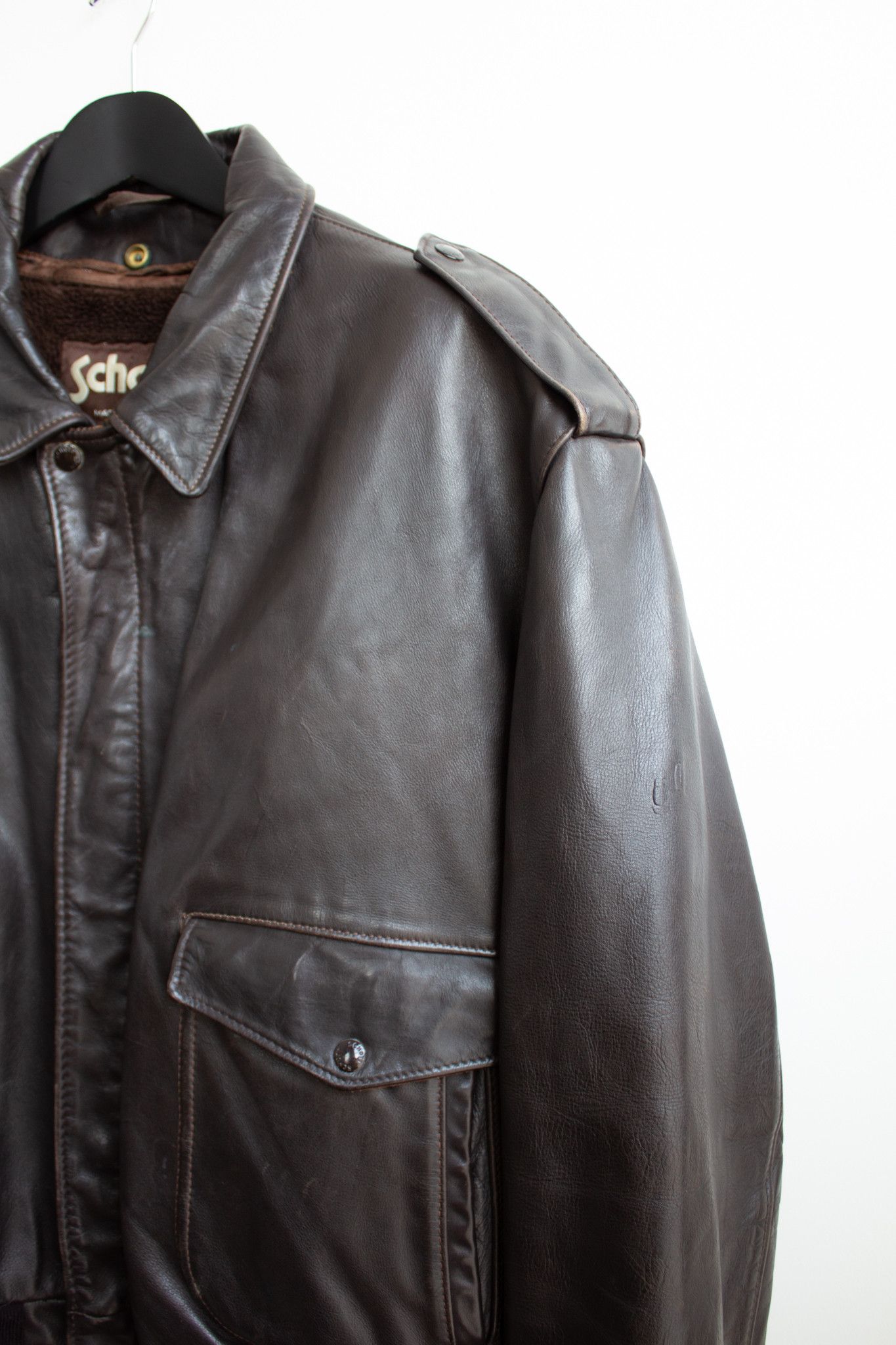 Schott Schott Leather Flight Jacket with Removable Lining - L Size US L / EU 52-54 / 3 - 2 Thumbnail