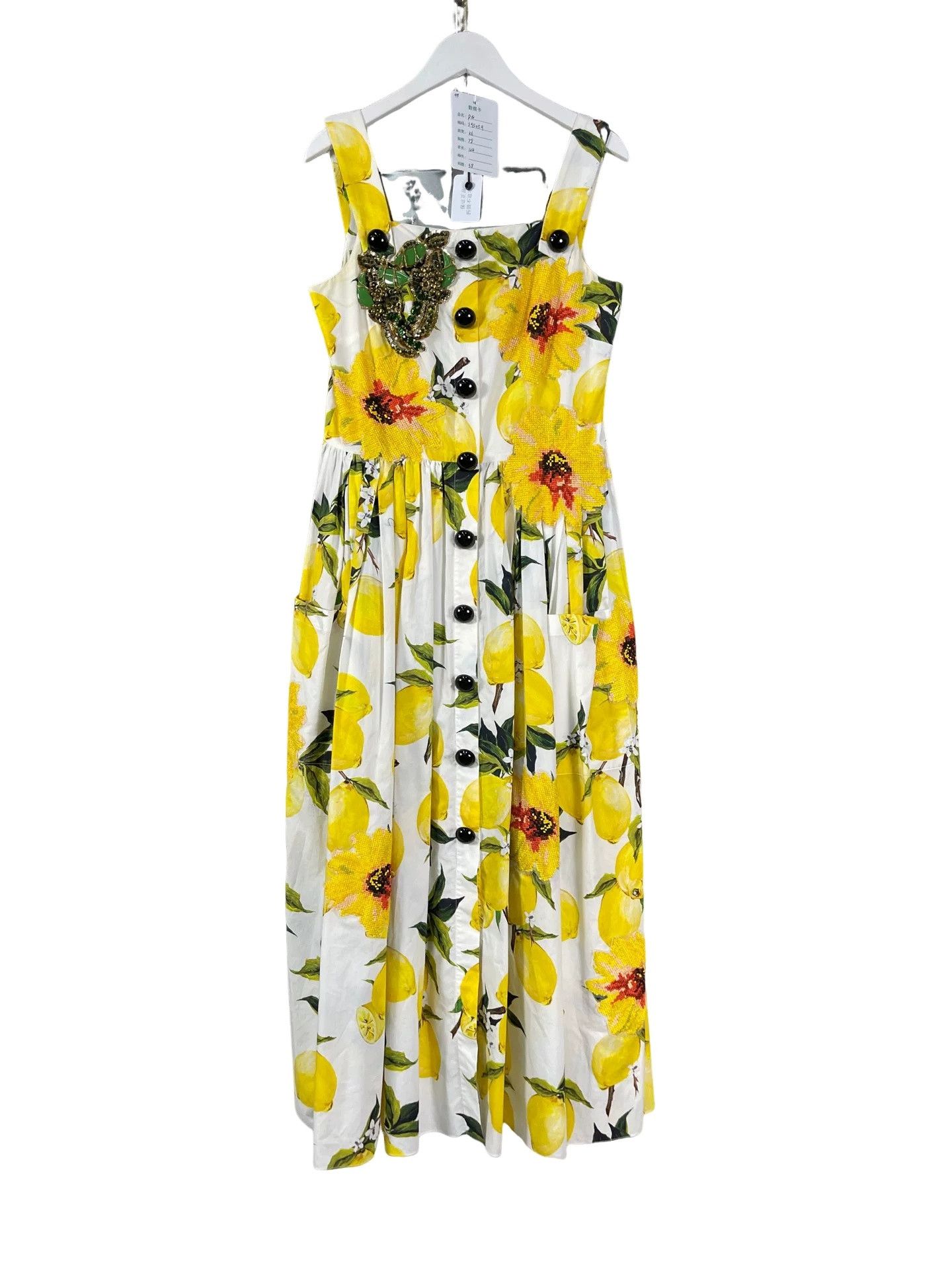 Dolce & Gabbana Dolce & Gabbana Lemon Print Midi Dress IT 38 Size XS / US 0-2 / IT 36-38 - 1 Thumbnail