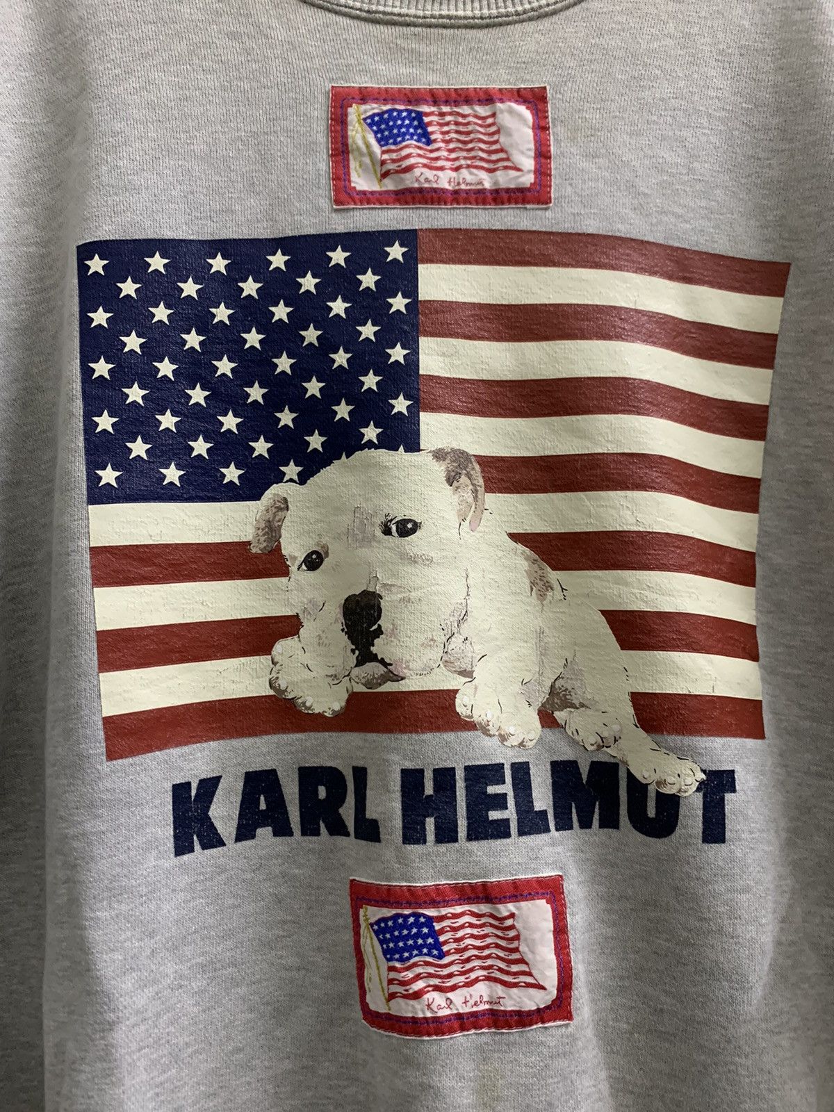Designer × Karl Helmut × Vintage VINTAGE KARL HELMUT DOG & U.S.A FLAG LOGO Size US L / EU 52-54 / 3 - 2 Thumbnail