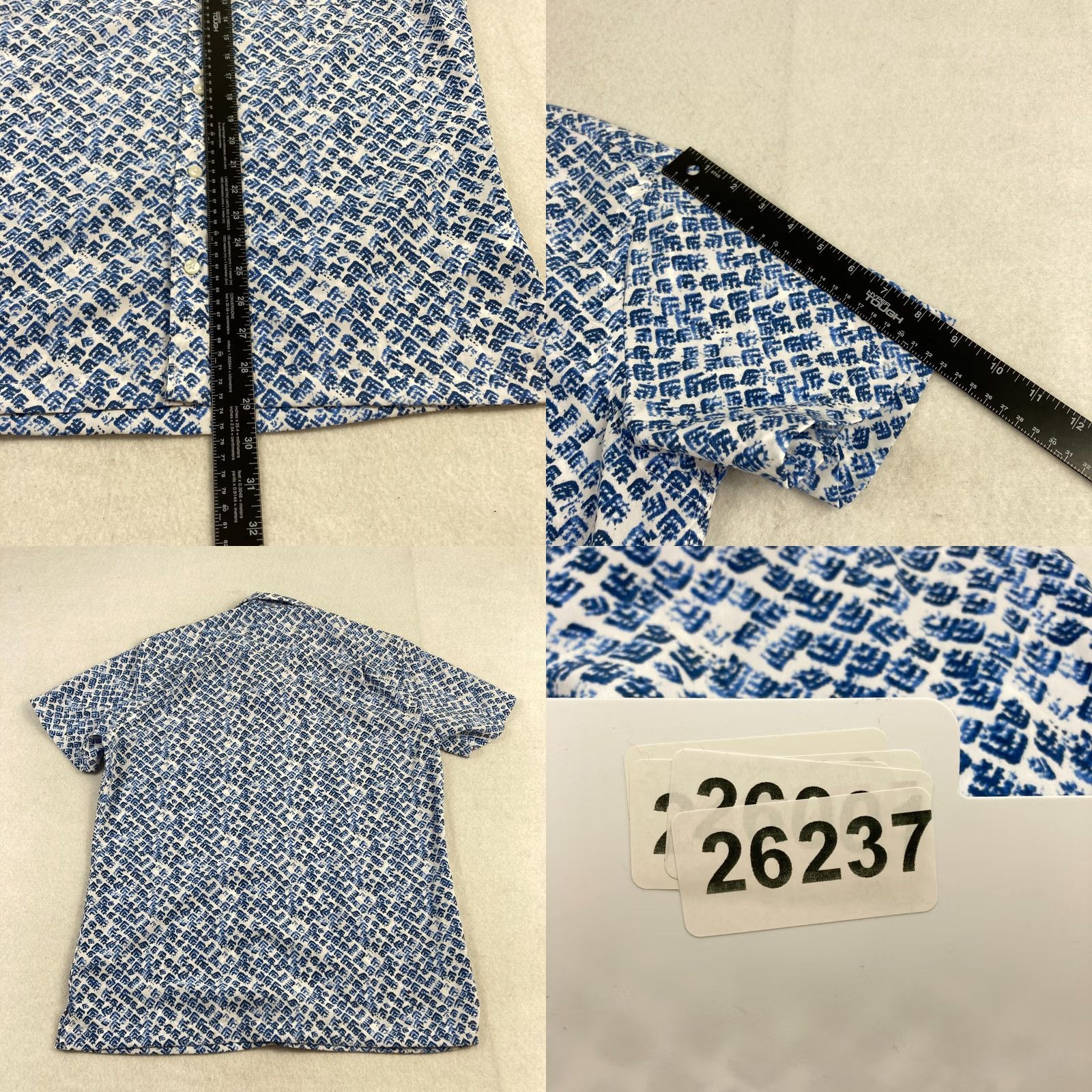 Van Heusen Van Heusen Weekend Camp Shirt Mens Medium White Geometric Regular Fit NWT Size US M / EU 48-50 / 2 - 8 Thumbnail