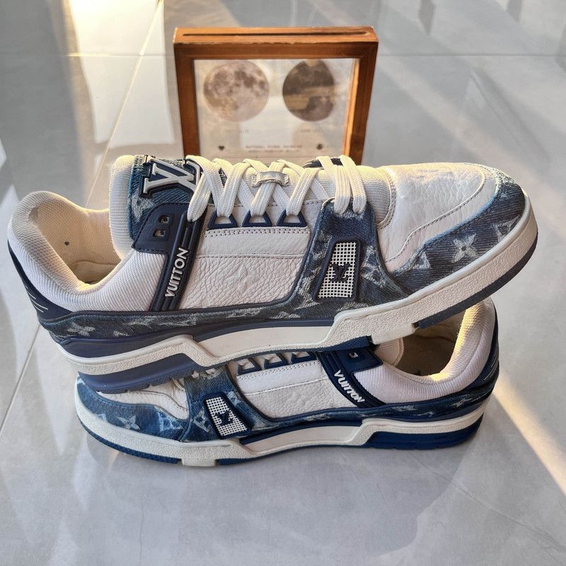 Louis Vuitton Louis Vuitton Denim Low-Top Fashion Sneakers -2505 Size US 8 / IT 38 - 8 Thumbnail