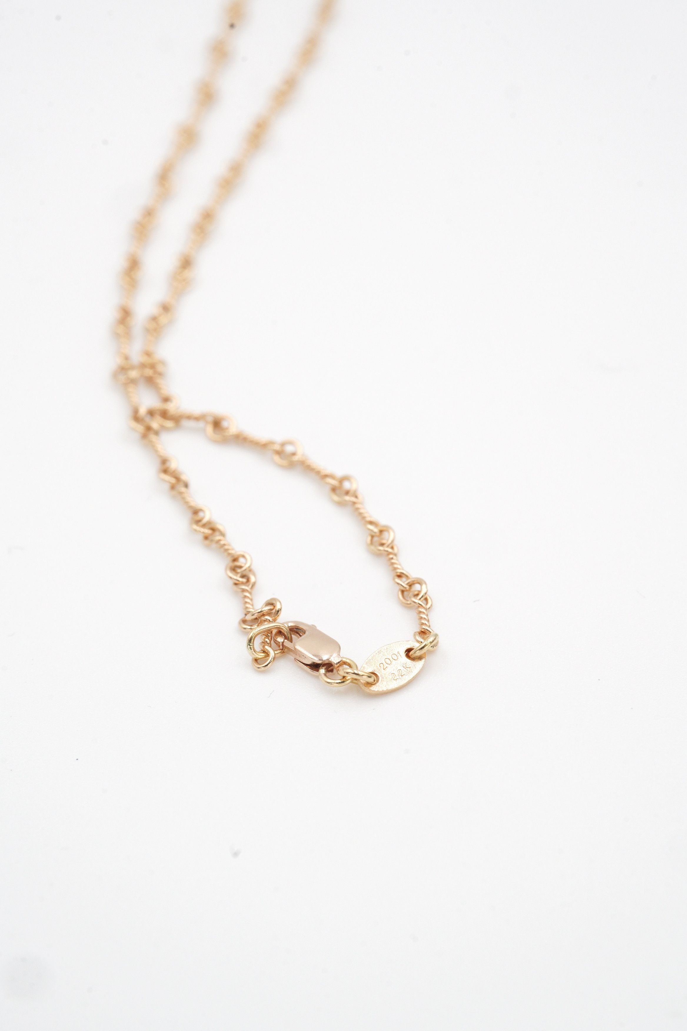 Chrome Hearts 22K Gold Twist Chain Necklace - 20 inch