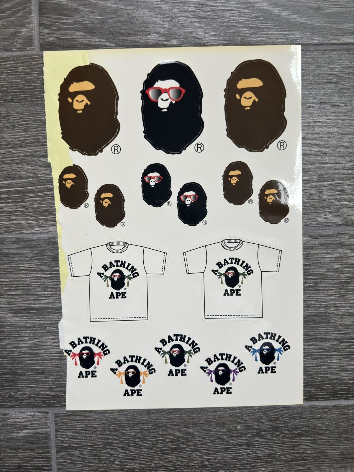 Bape A Bathing Ape 2008 Sticker Sheet Brand New Vintage Nigo Rare Size ONE SIZE - 2 Thumbnail