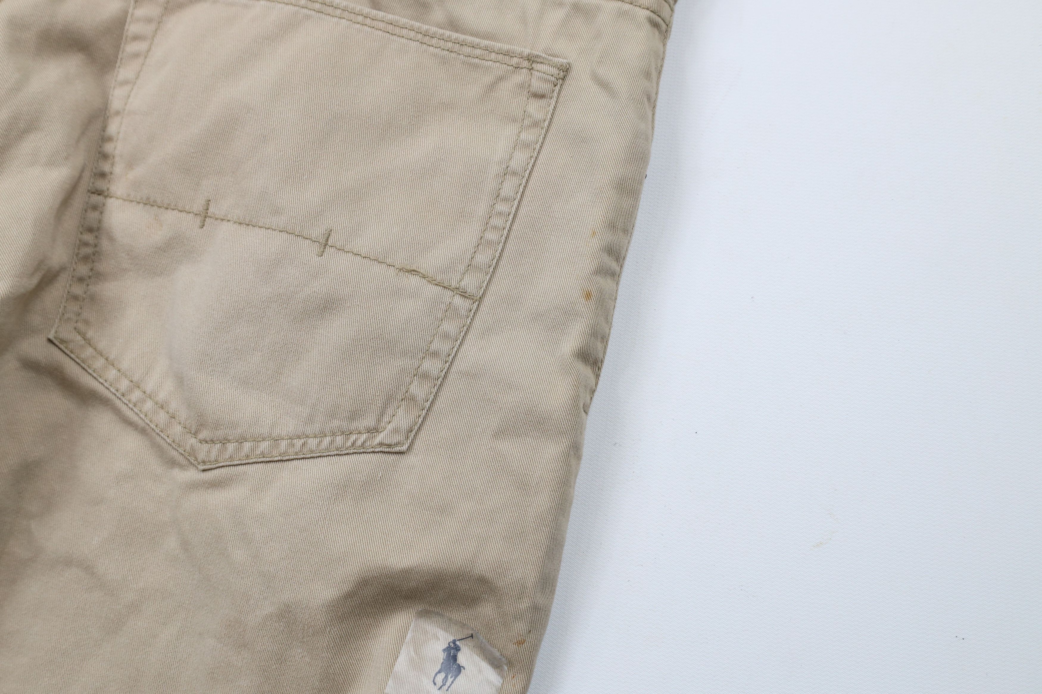 Ralph Lauren × Vintage Deadstock Vintage Ralph Lauren Leg Cotton Twill Pants Beige Size US 34 / EU 50 - 15 Thumbnail