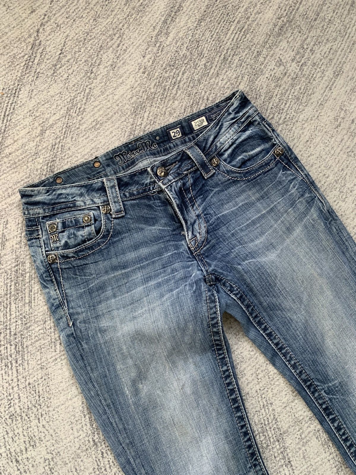 Hysteric Glamour × Miss Me × Rock Revival Miss Me Bootcut Chrome Heart Inspired Jeans Size 30" / US 8 / IT 44 - 3 Thumbnail