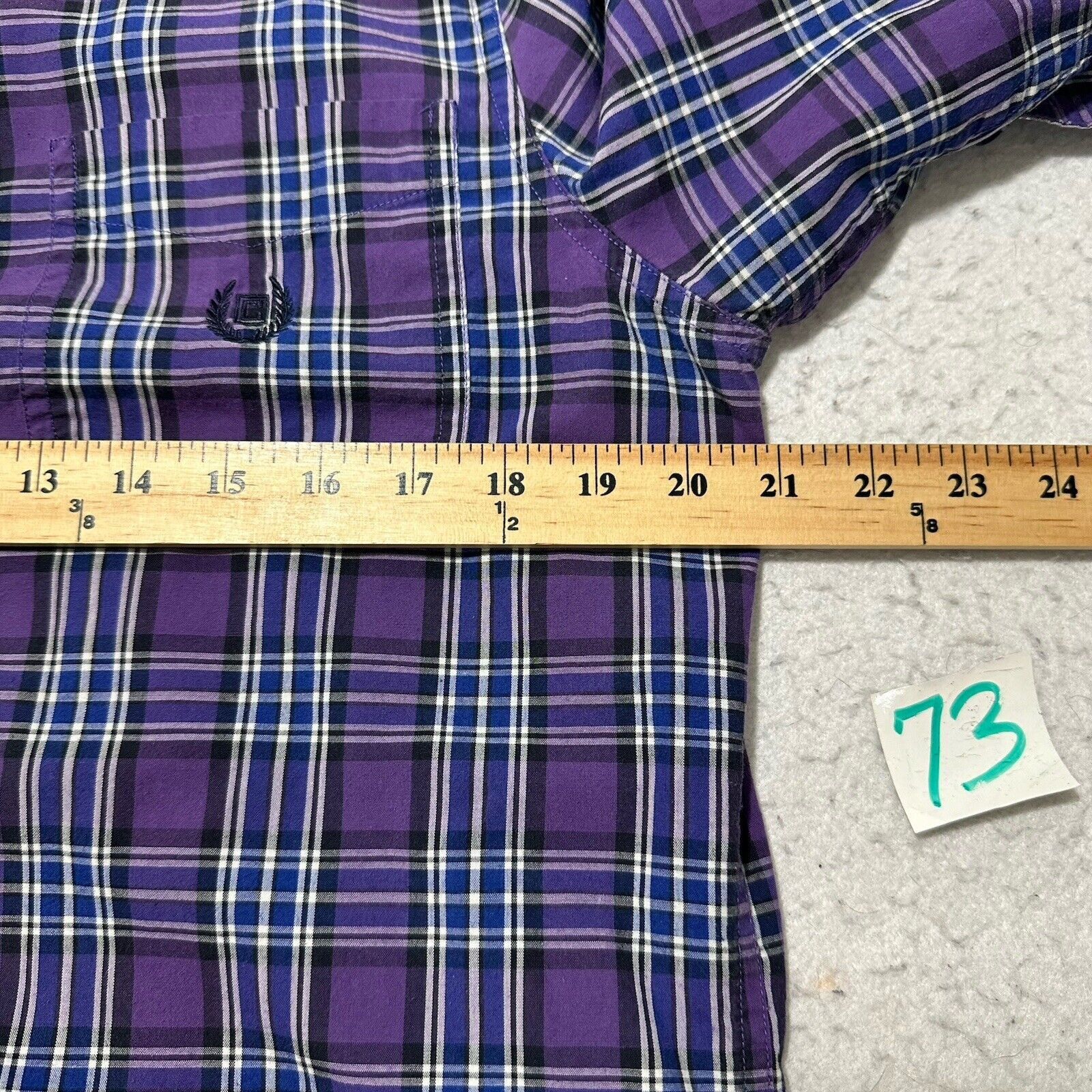 Chaps Chaps Small Button Down Purple + Blue Plaid Striped Shirt Size US S / EU 44-46 / 1 - 8 Thumbnail