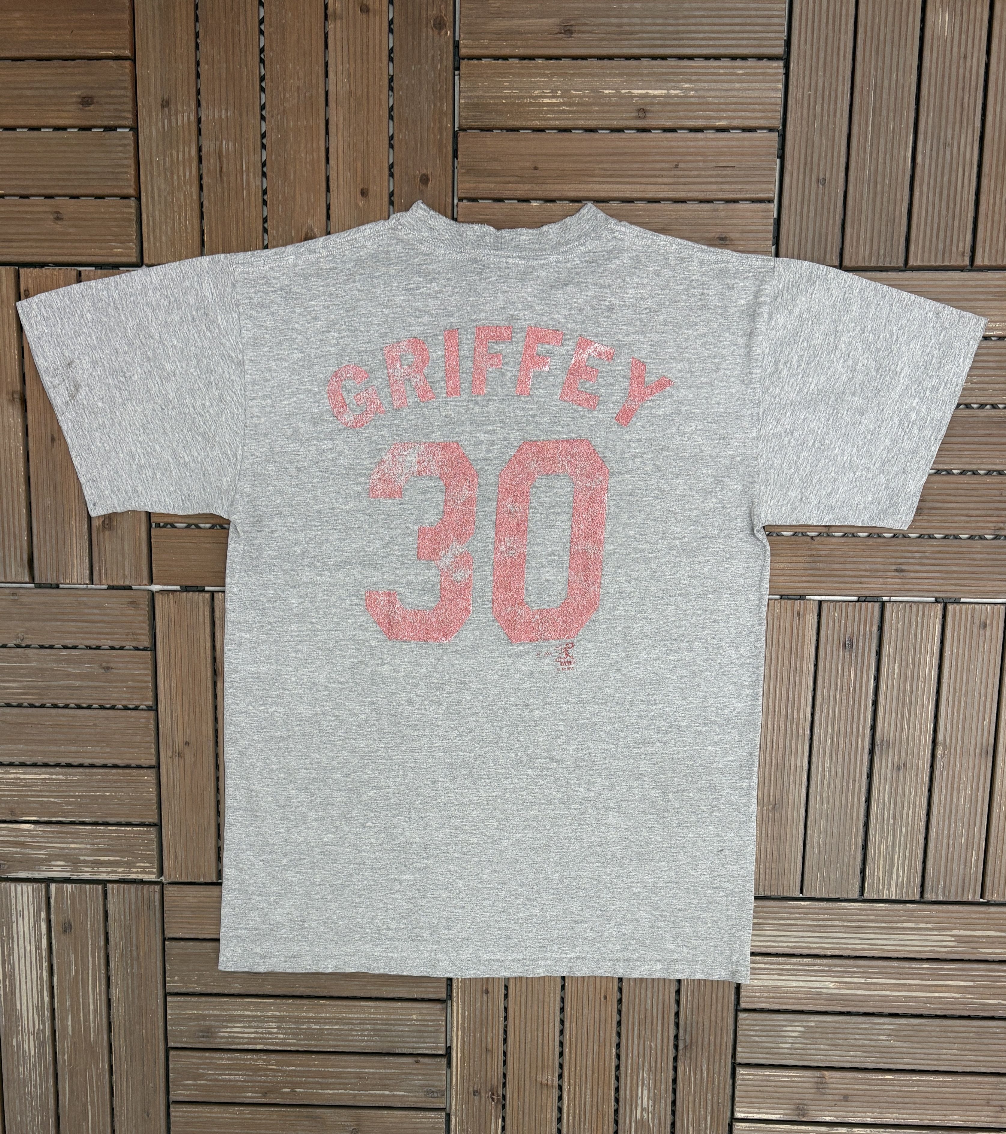Vintage Cincinnati Reds Ken Griffey Jr. Vintage Grey T-Shirt Tee Size US L / EU 52-54 / 3 - 5 Thumbnail