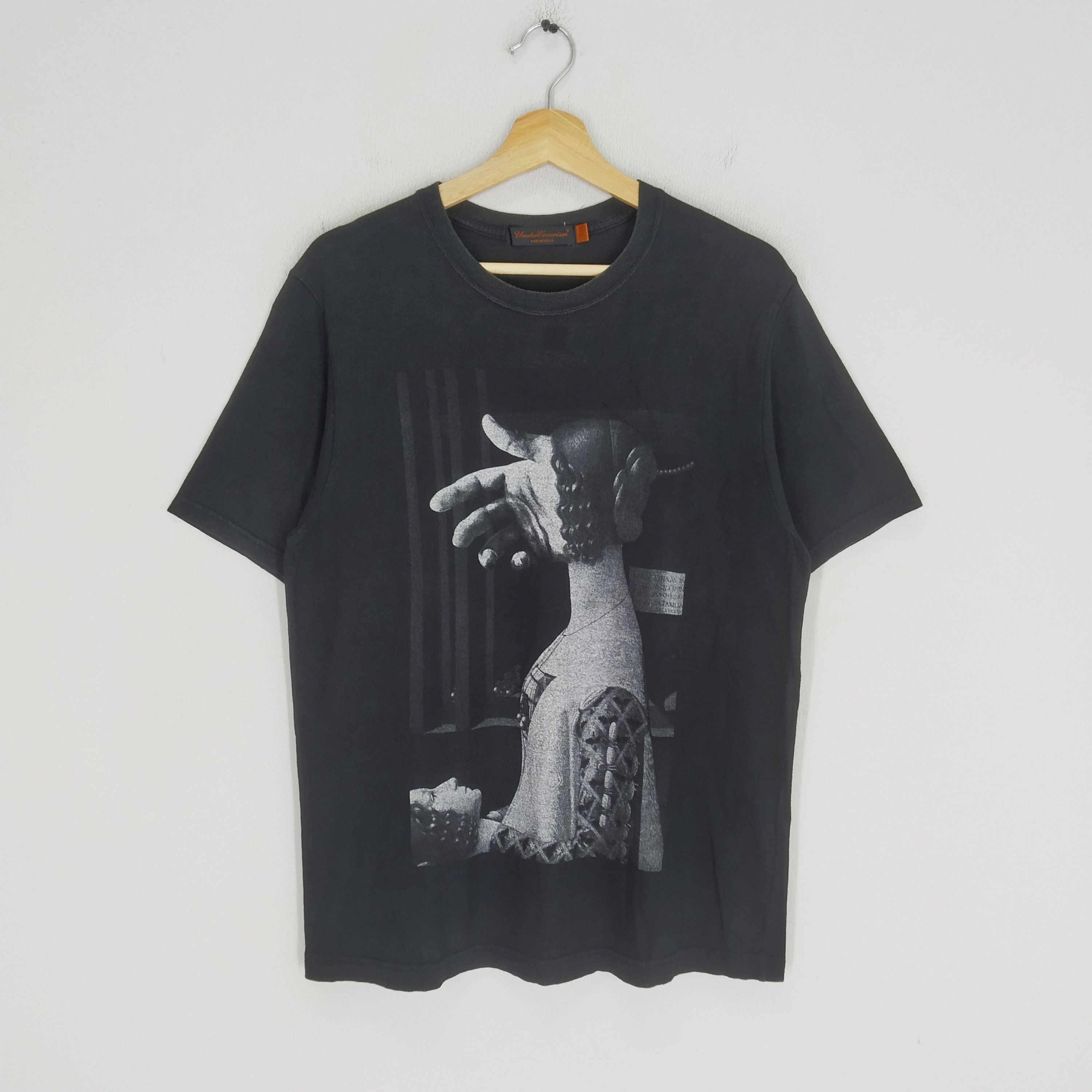 image of Vintage Undercoverism For Rebel Art T-Shirt in Black, Men's (Size Medium)