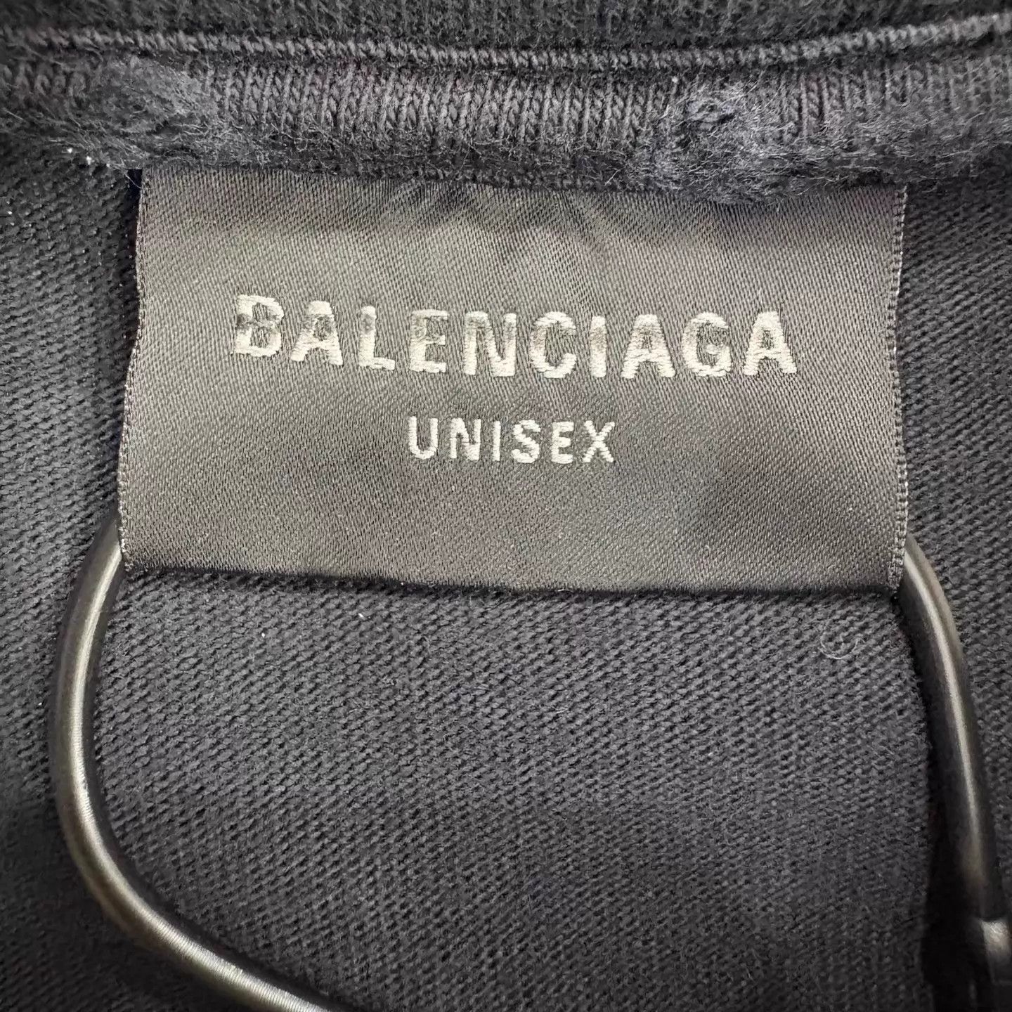 Balenciaga Balenciaga Black Logo Scissors Graffiti Crew Tee Size S / US 4 / IT 40 - 3 Thumbnail