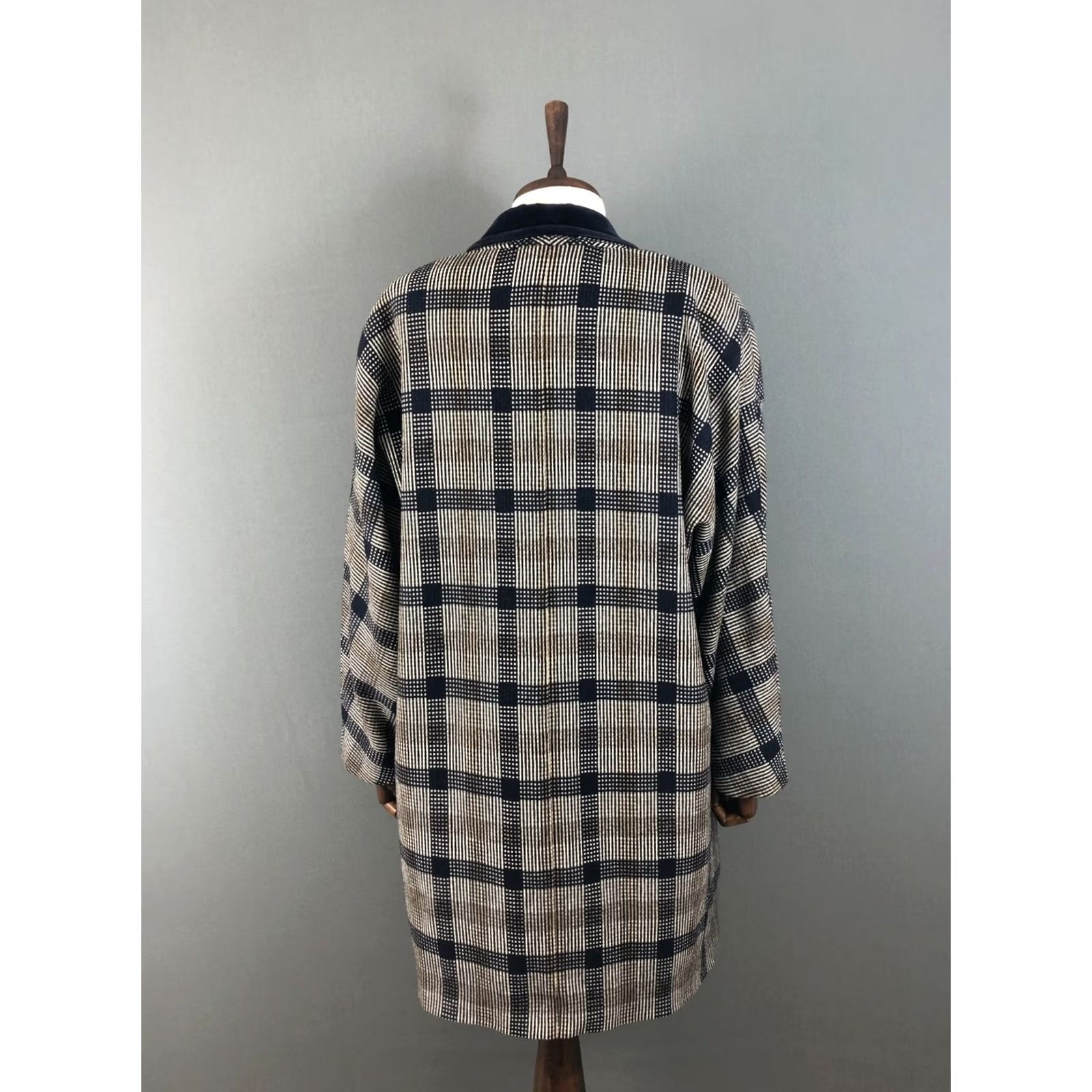 Vintage Laurèl Laurel Blazer Jacket Wool/Cashmere Dark Blue Women Size 40 Check Jacket Blazer Womens Size 40 Blue Casual Size S / US 4 / IT 40 - 3 Thumbnail