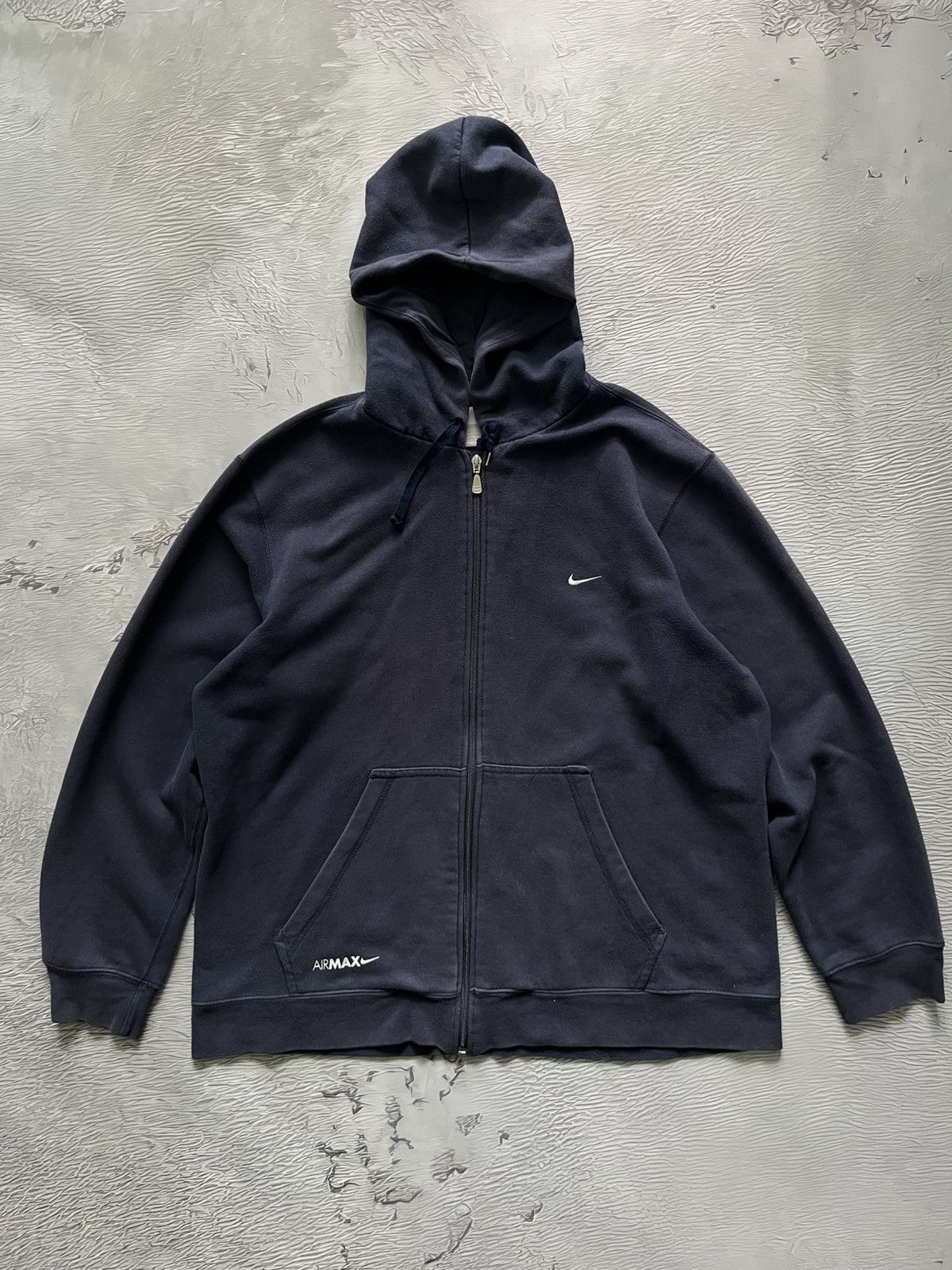 Vintage Nike Y2K Air Max Vintage Zip Hoodie Streetwear Blue Size US L / EU 52-54 / 3 - 2 Thumbnail