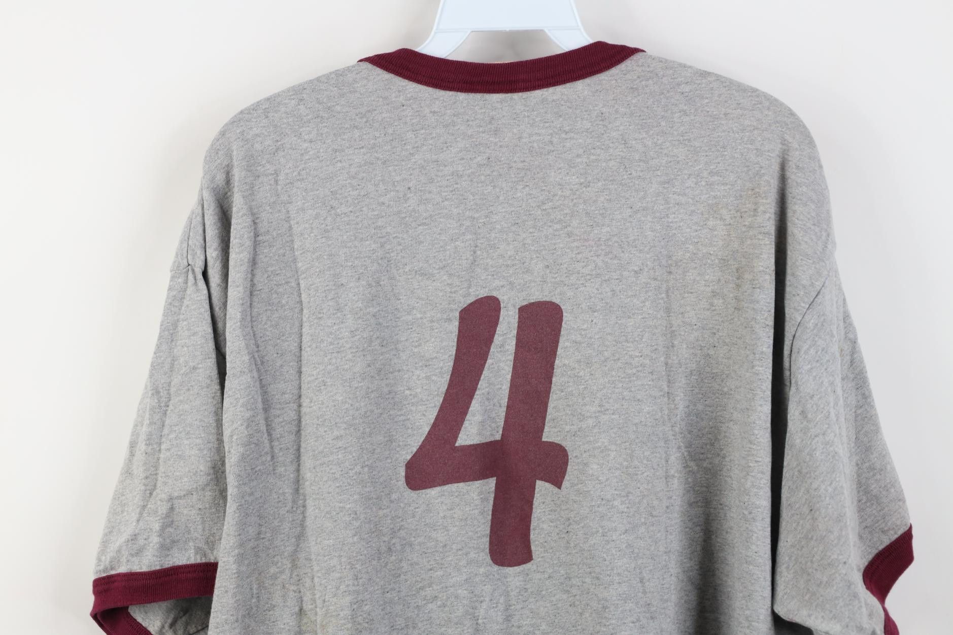 Vintage Vintage Y2K 2000 Maroon Barenaked Ladies Band Ringer T-Shirt Size US XL / EU 56 / 4 - 16 Thumbnail