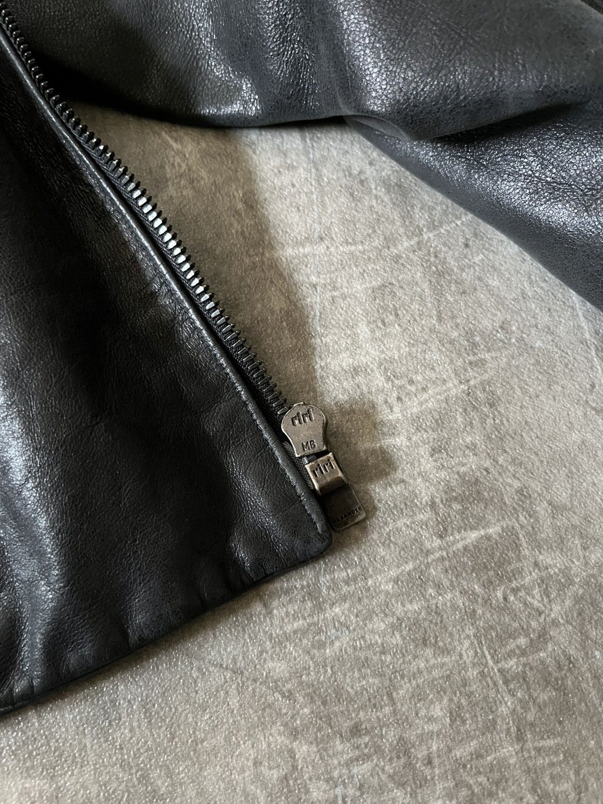 Jil Sander Jil Sander leather jacket by Raf Simons black rare Size US L / EU 52-54 / 3 - 18 Thumbnail