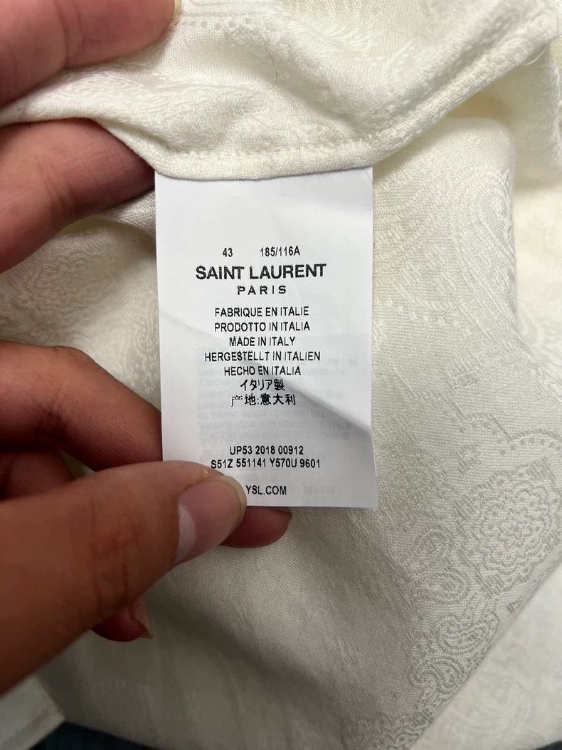 Saint Laurent Paris Saint Laurent Paris White embroidered shirt-2506 Size US S / EU 44-46 / 1 - 6 Thumbnail