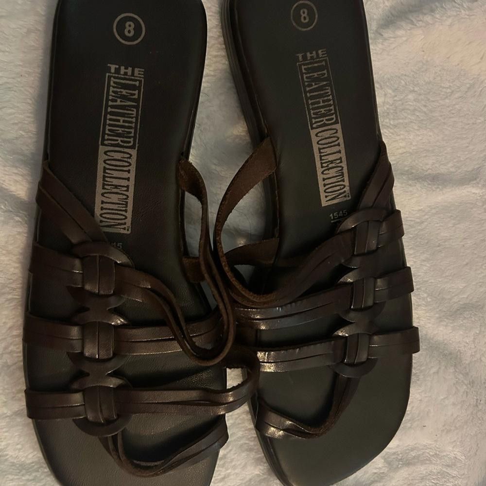 Designer The leather collection, Sandals, size 8 Size US 8 / IT 38 - 2 Thumbnail