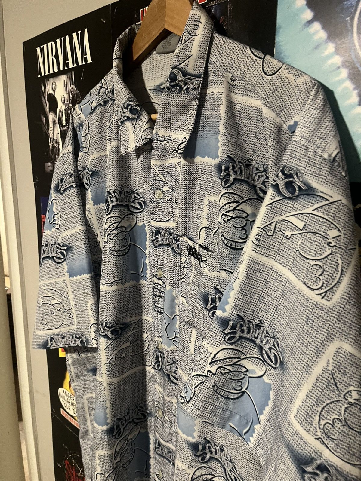 Southpole Y2K 2000 SouthPole Graffiti Gangster Oversized Button Down Size US XL / EU 56 / 4 - 2 Thumbnail