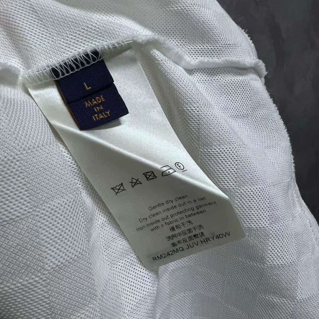 Louis Vuitton louis vuitton white embroidered short sleeve t-shirt Size US L / EU 52-54 / 3 - 3 Thumbnail