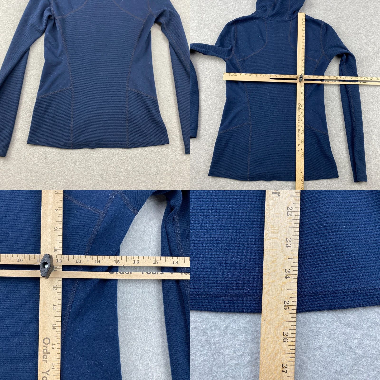 Vintage Columbia Hoodie Women Small S Navy Full Zip Knit Lightweight Thumbholes Pockets Size S / US 4 / IT 40 - 8 Thumbnail