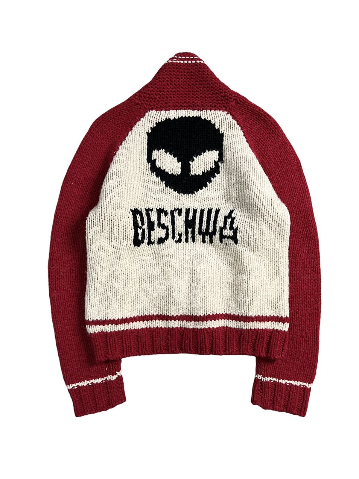 Alien Workshop × Vintage Vintage 90s Beschwa 👽 Zipper Knit Sweater Size US M / EU 48-50 / 2 - 2 Thumbnail