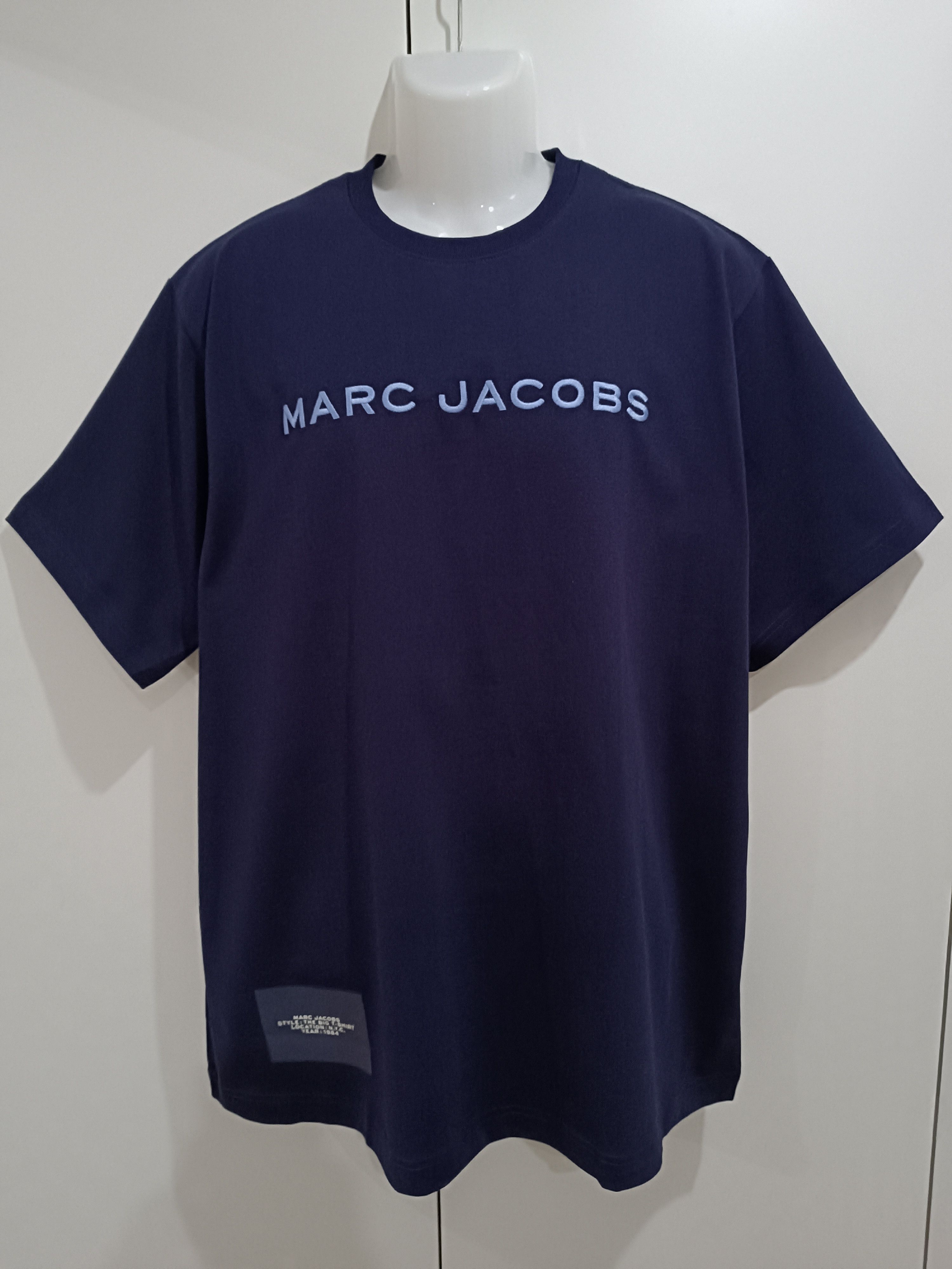 Marc Jacobs Marc Jacobs Blue Cotton T-Shirt Size US L / EU 52-54 / 3 - 1 Thumbnail